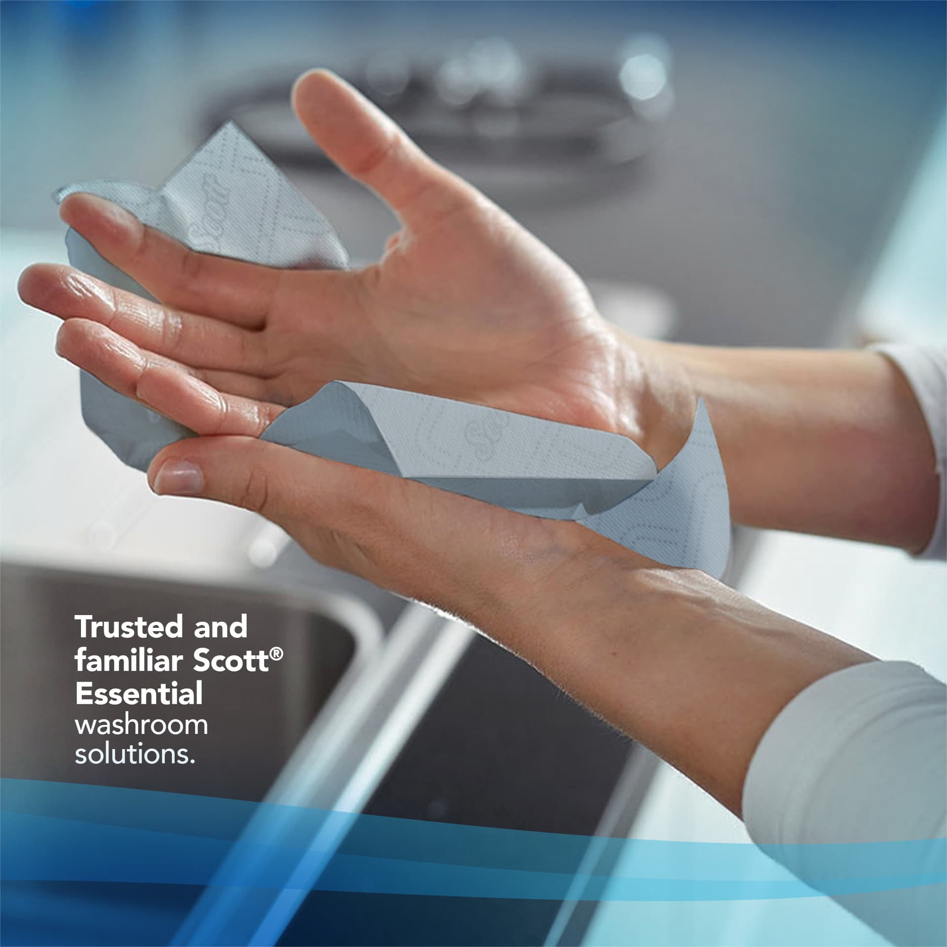 Handdoekrol Scott Essential Slimroll 1-laags 190m blauw 6696 7