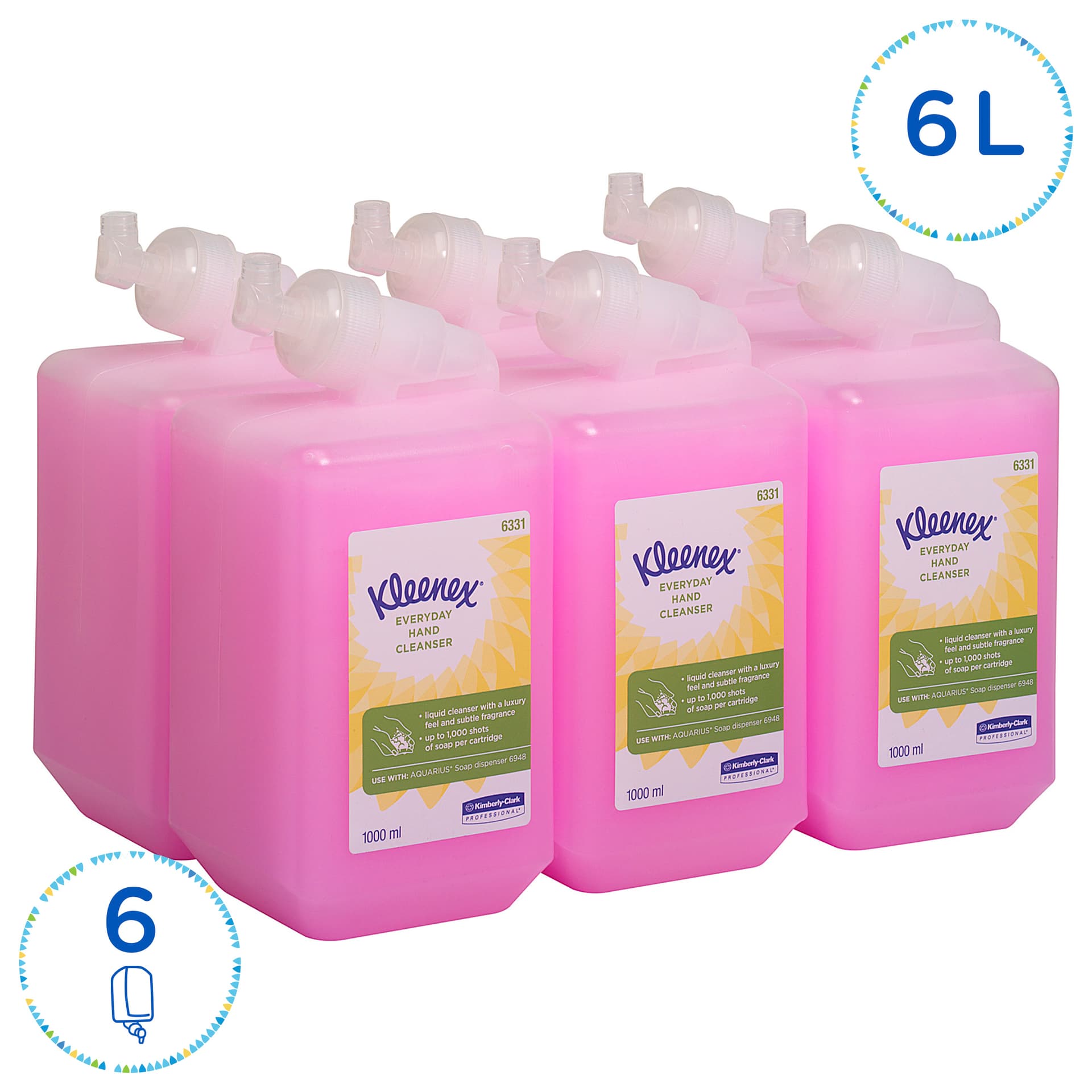 Handzeep Kleenex vloeibaar roze 1000ml 6331 2