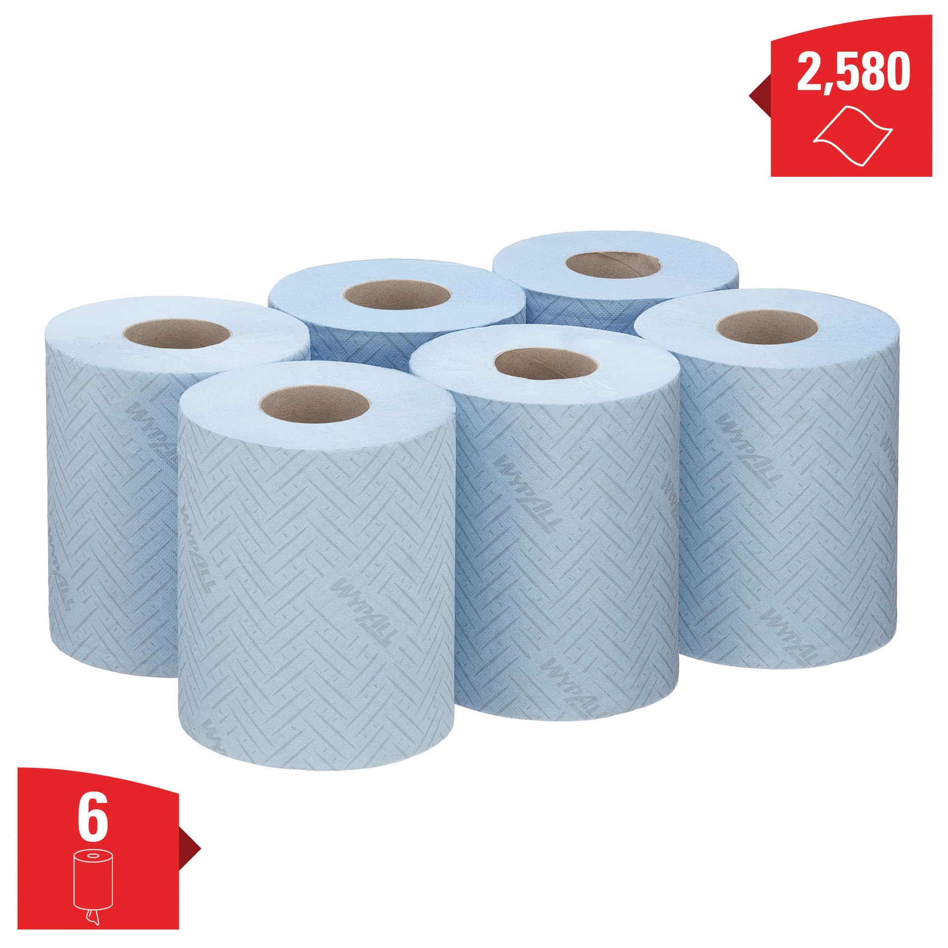 Poetspapier WypAll L10 GeneralClean 1-laags 430 vel blauw 6223 2