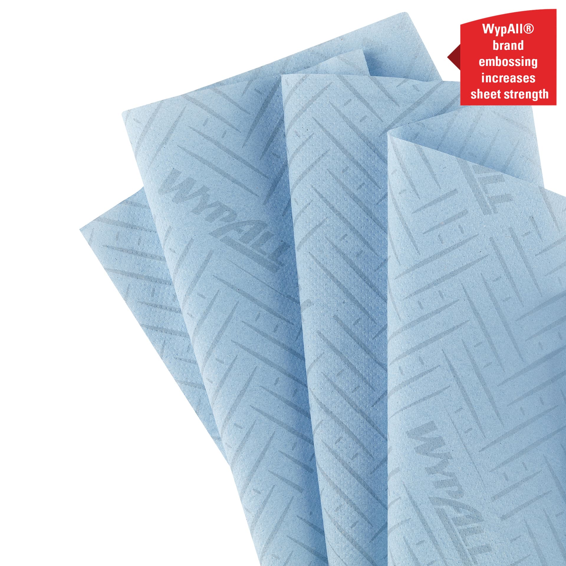 Poetspapier WypAll L10 GeneralClean 1-laags 430 vel blauw 6223 5