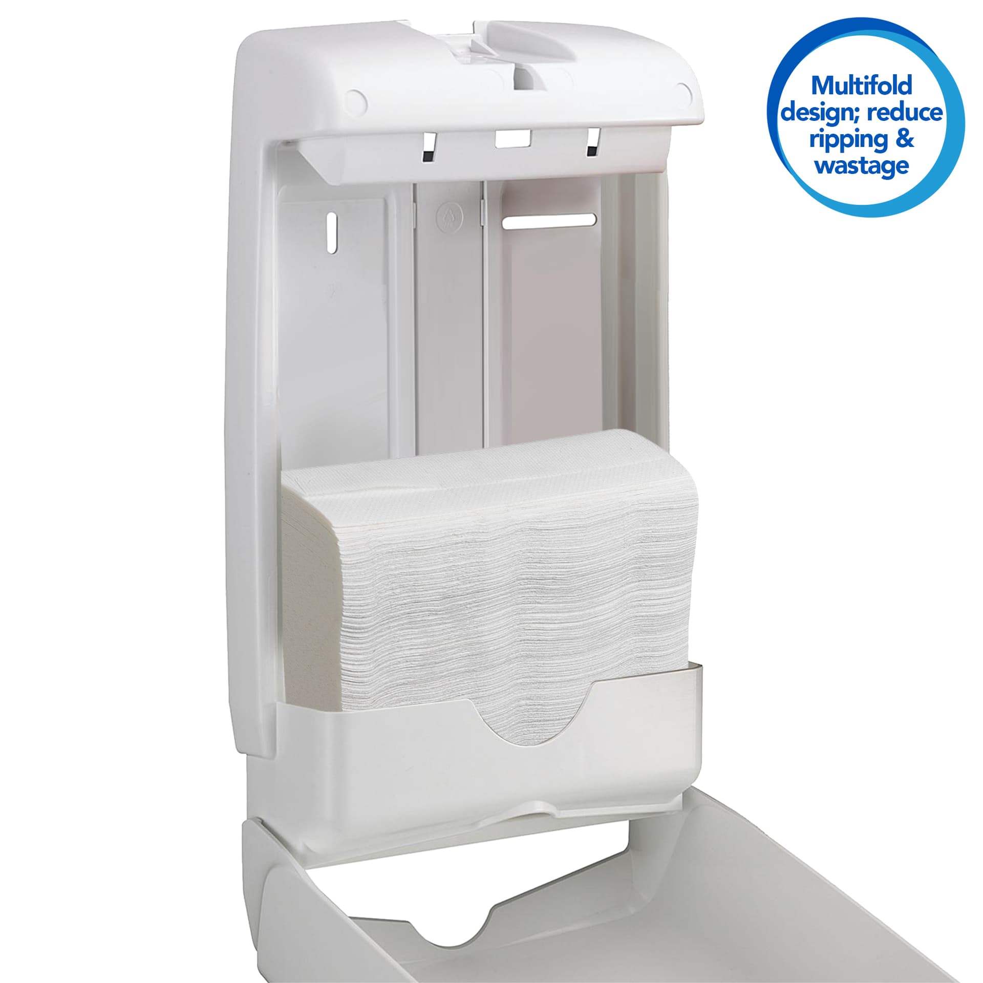Handdoek Scott Slimfold m-vouw 1-laags 190x300mm 16x110 vel wit 5856 5