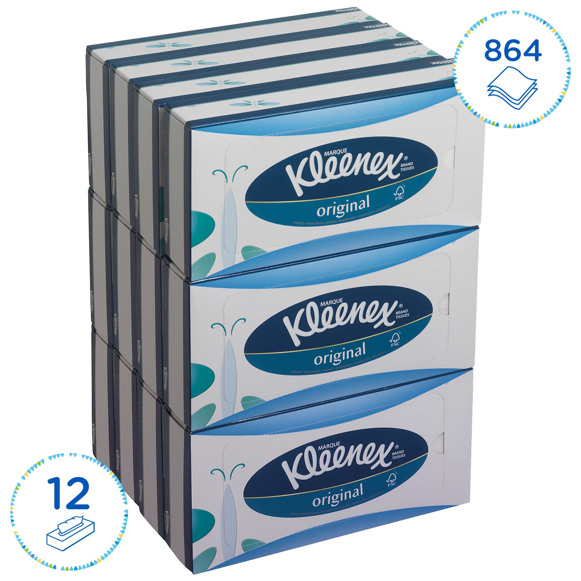 Facial tissues Kleenex 3-laags 72 vel wit 8824 2