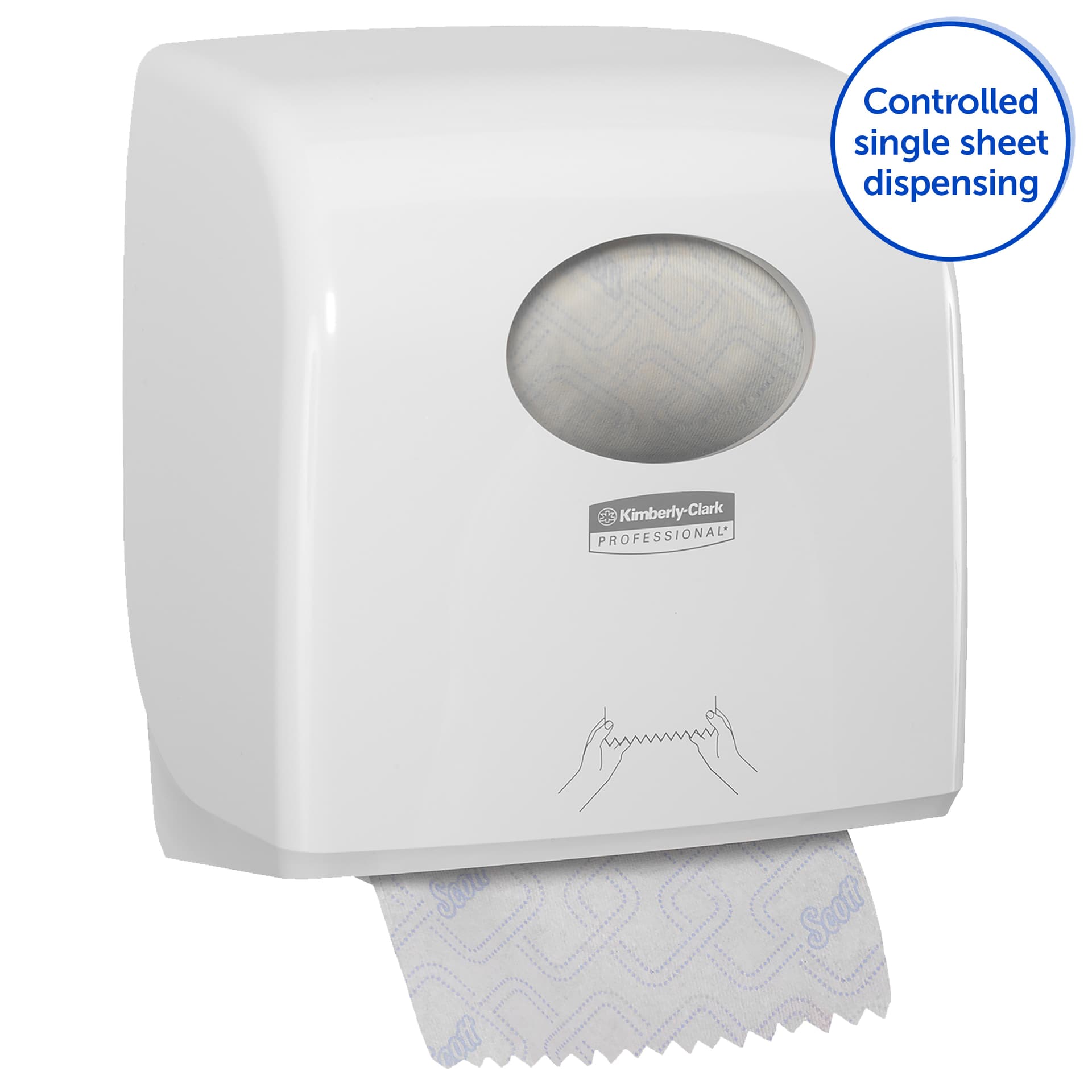Handdoekroldispenser Kimberly Clark Aquarius Slimroll wit 7955 3