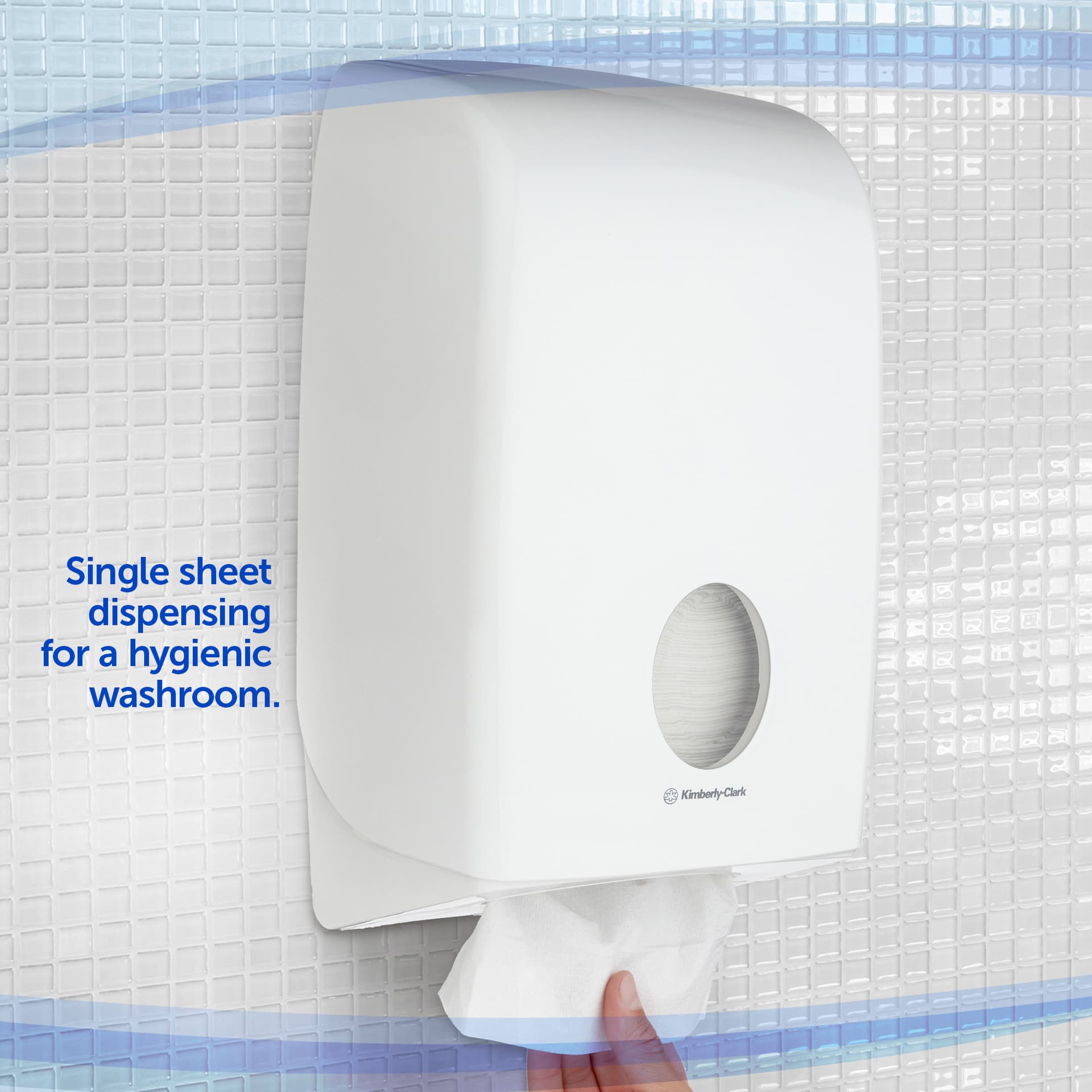 Handdoekdispenser Kimberly Clark Aquarius i-vouw wit 6945 5