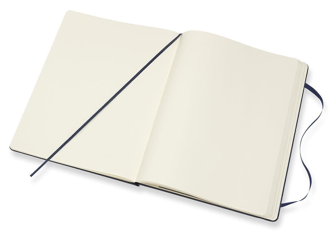 Notitieboek Moleskine XL 190x250mm blanco hard cover sapphire blue 3