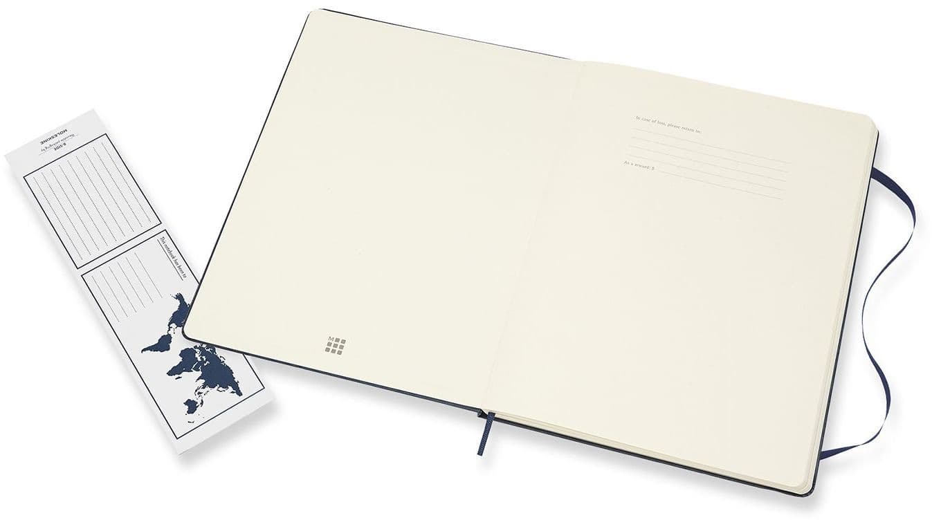 Notitieboek Moleskine XL 190x250mm blanco hard cover sapphire blue 5