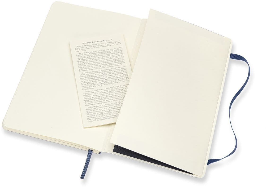 Notitieboek Moleskine large 130x210mm lijn soft cover sapphire blue 4