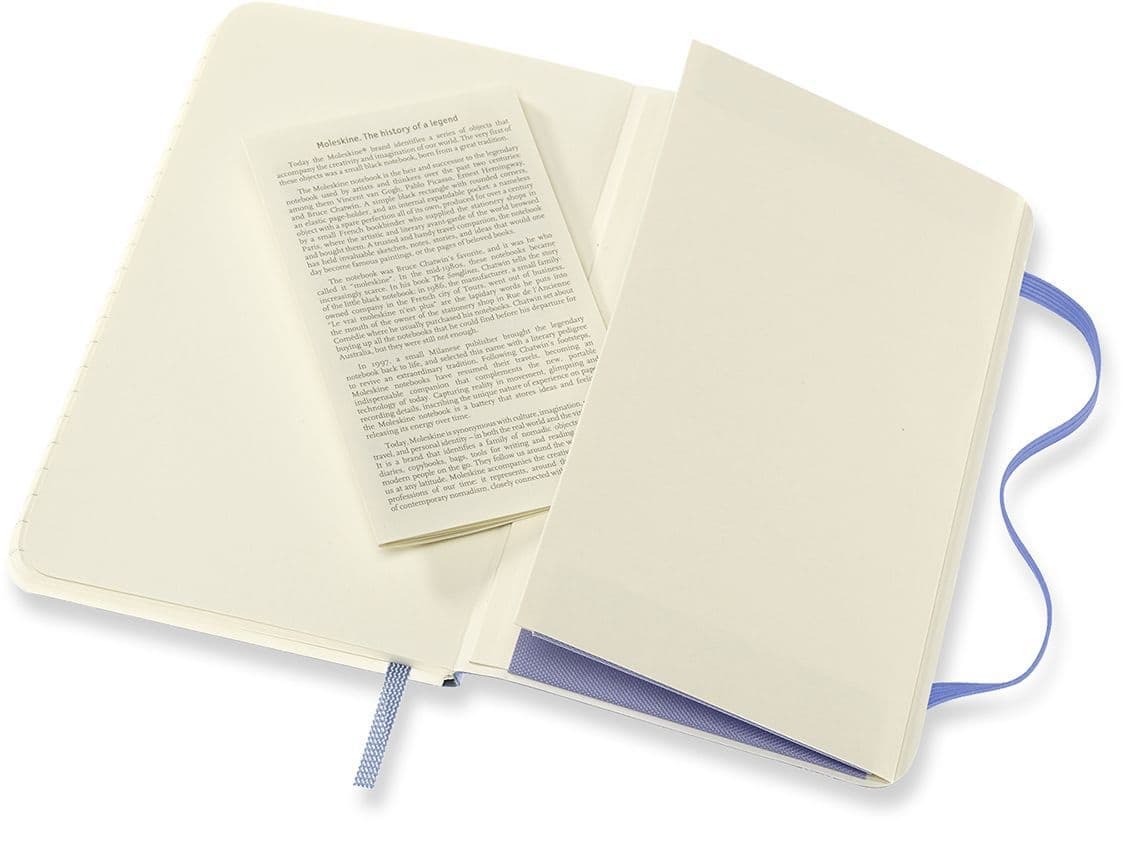 Notitieboek Moleskine pocket 90x140mm lijn soft cover hydrangea blue 4