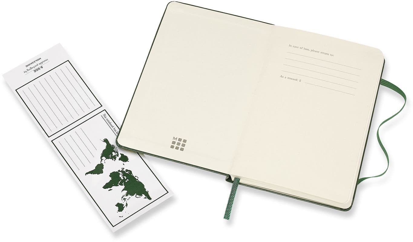 Notitieboek Moleskine pocket 90x140mm lijn hard cover myrtle green 5