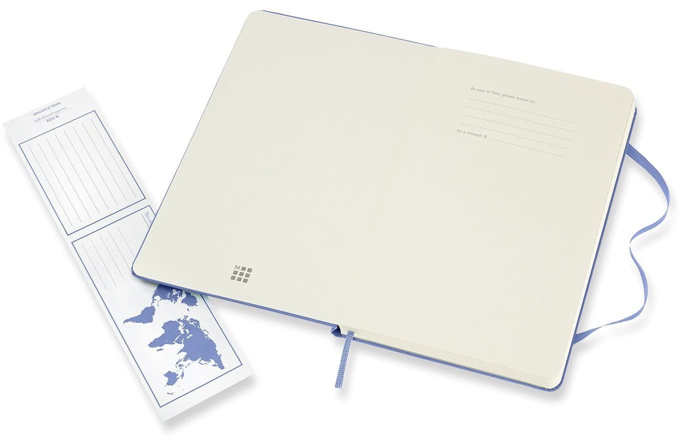 Notitieboek Moleskine large 130x210mm lijn hard cover hydrangea blue 5