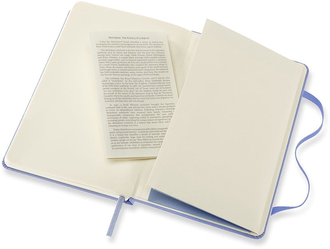 Notitieboek Moleskine pocket 90x140mm blanco hard cover hydrangea blue 4