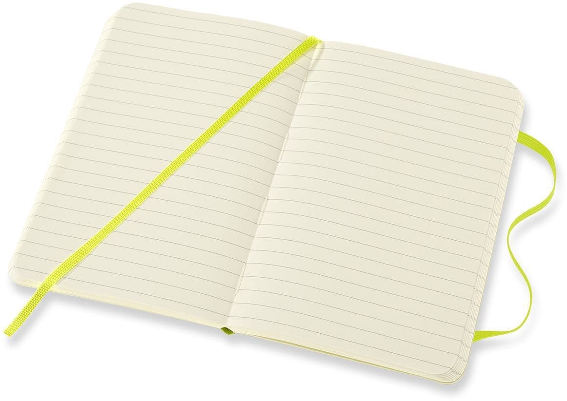 Notitieboek Moleskine pocket 90x140mm lijn soft cover lemon green 3
