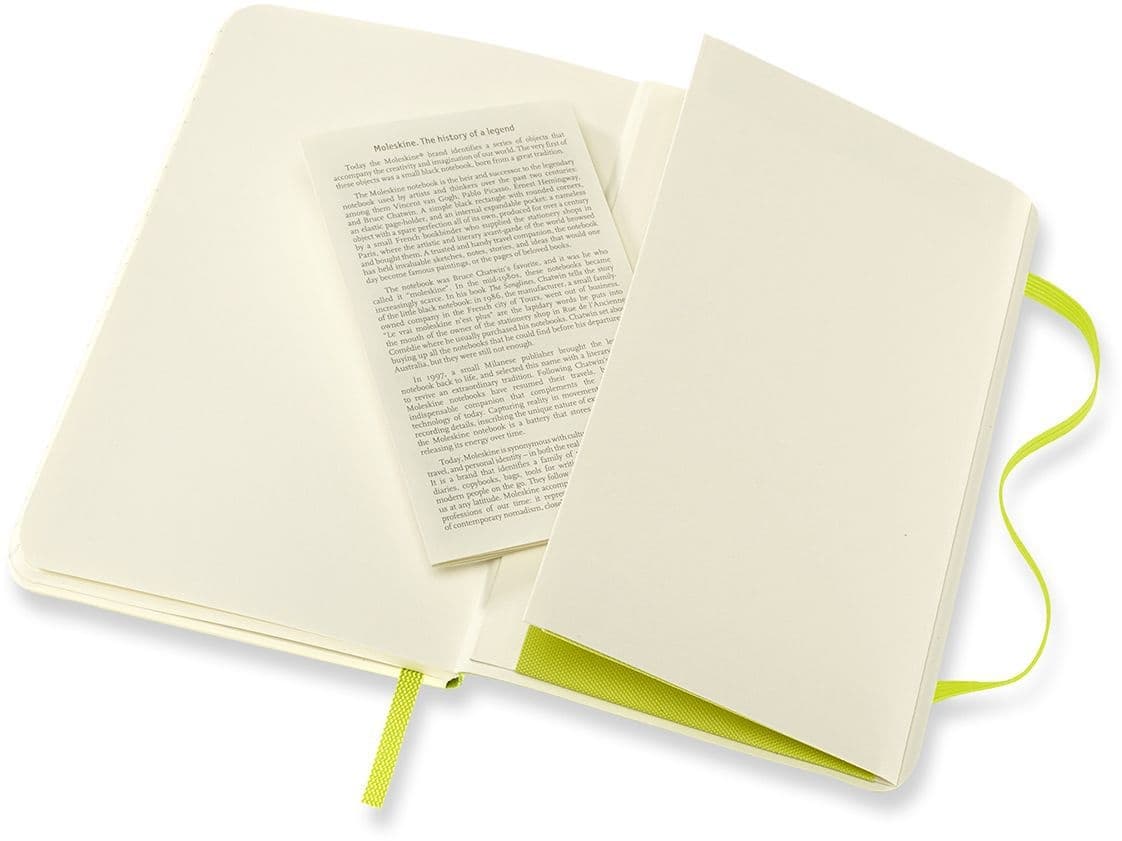 Notitieboek Moleskine pocket 90x140mm lijn soft cover lemon green 4