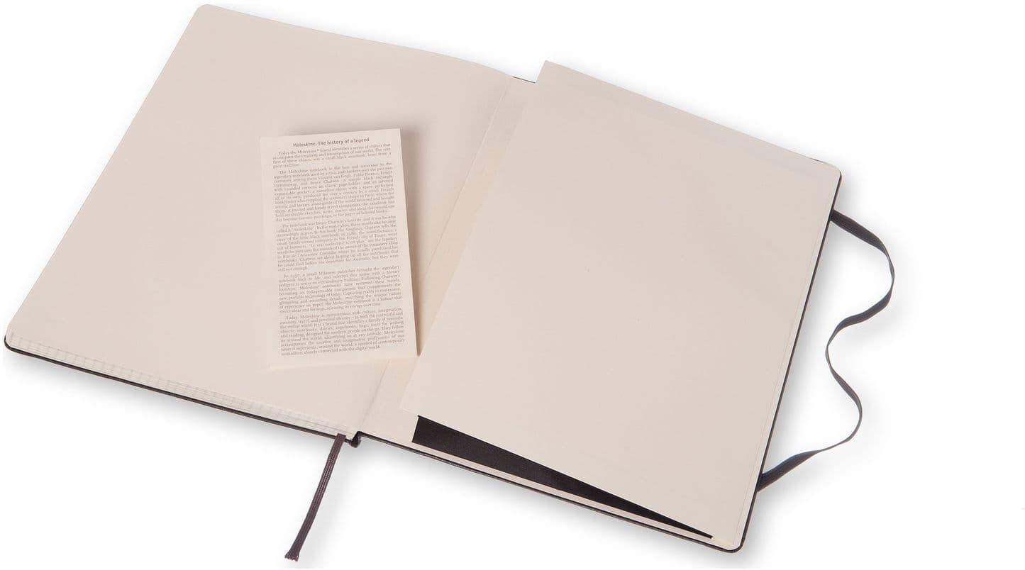 Notitieboek Moleskine XL 190x250mm ruit 5x5 hard cover zwart 4
