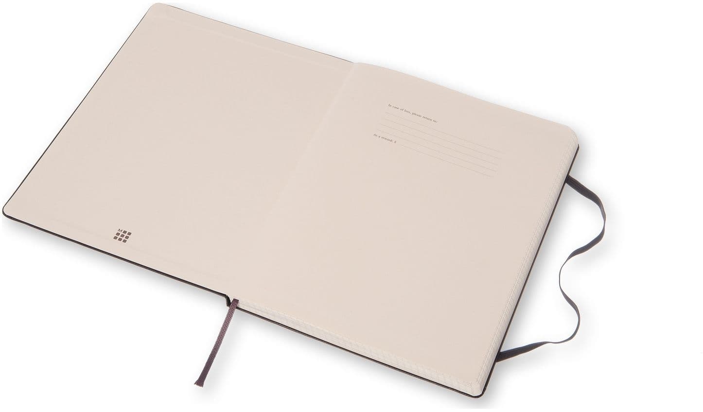 Notitieboek Moleskine XL 190x250mm ruit 5x5 hard cover zwart 5