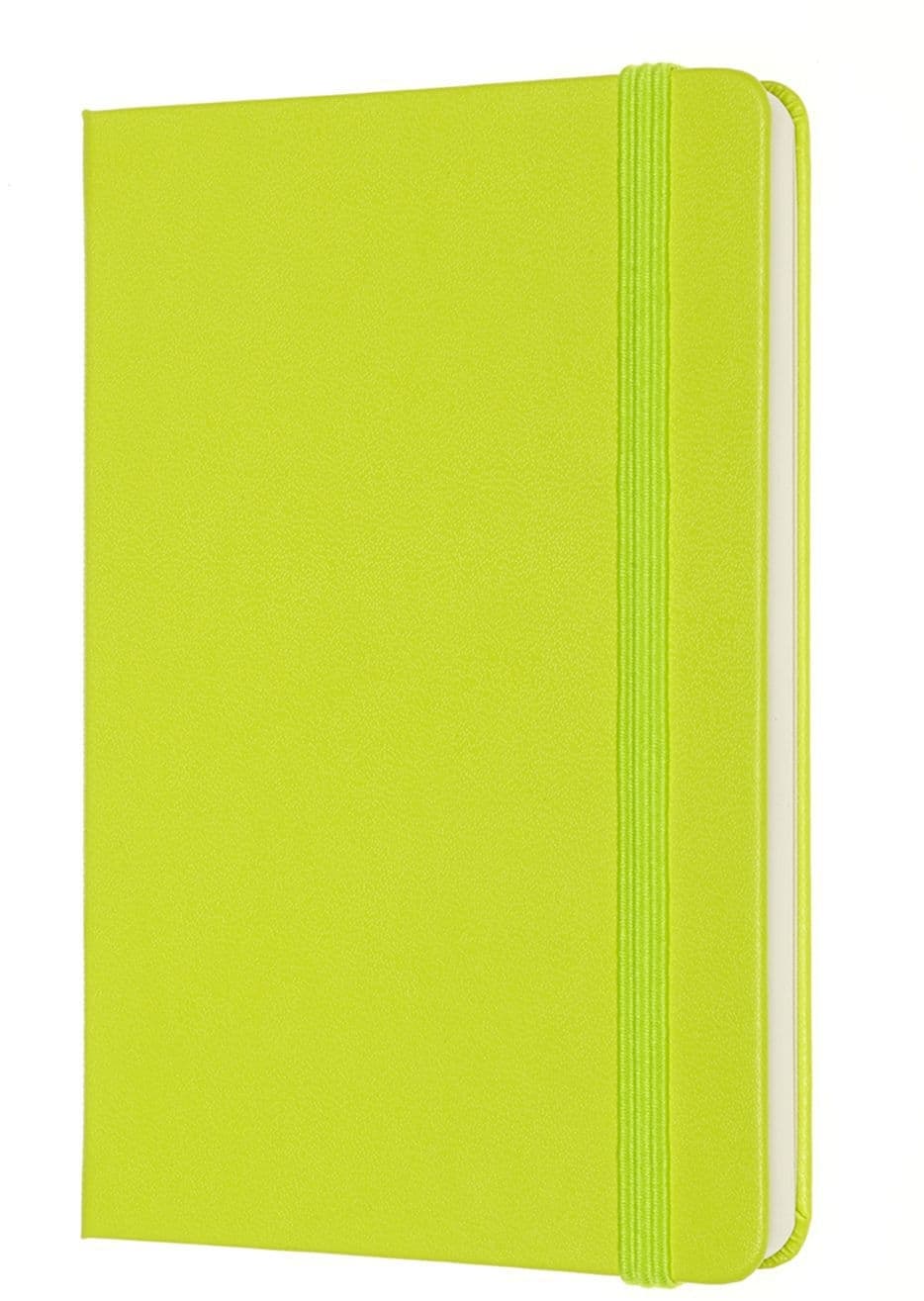 Notitieboek Moleskine pocket 90x140mm blanco hard cover lemon green 2