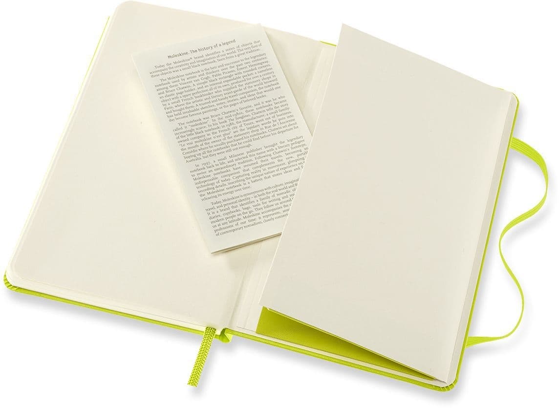 Notitieboek Moleskine pocket 90x140mm blanco hard cover lemon green 4
