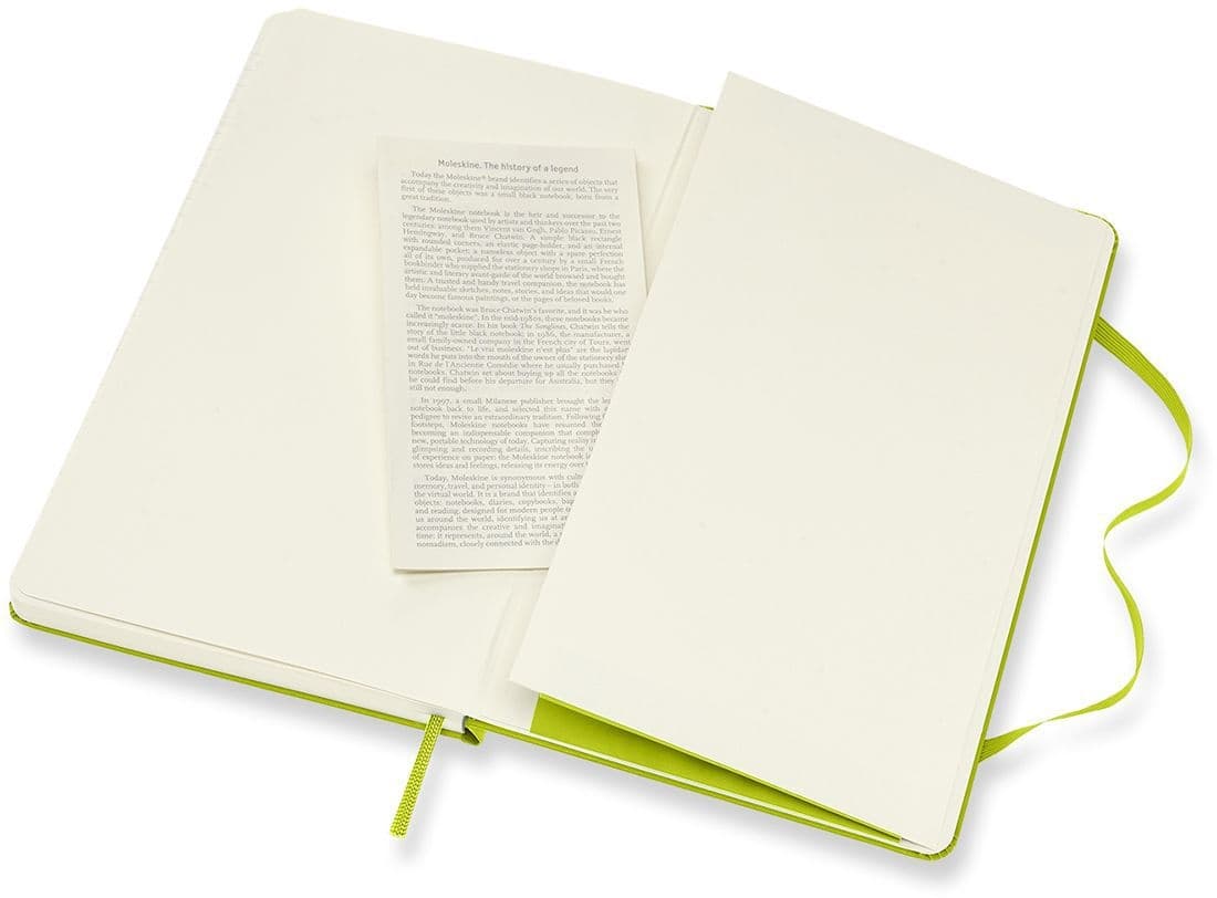Notitieboek Moleskine large 130x210mm lijn hard cover lemon green 4