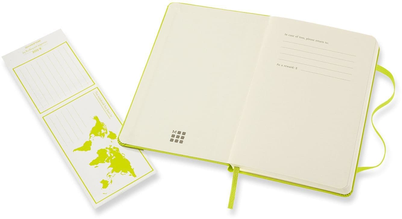 Notitieboek Moleskine pocket 90x140mm lijn hard cover lemon green 5
