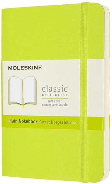 Notitieboek Moleskine pocket 90x140mm blanco soft cover lemon green