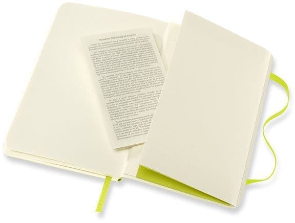 Notitieboek Moleskine pocket 90x140mm blanco soft cover lemon green 4