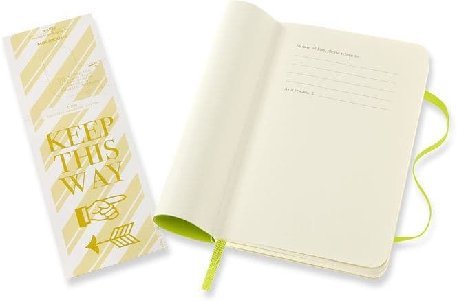 Notitieboek Moleskine pocket 90x140mm blanco soft cover lemon green 5