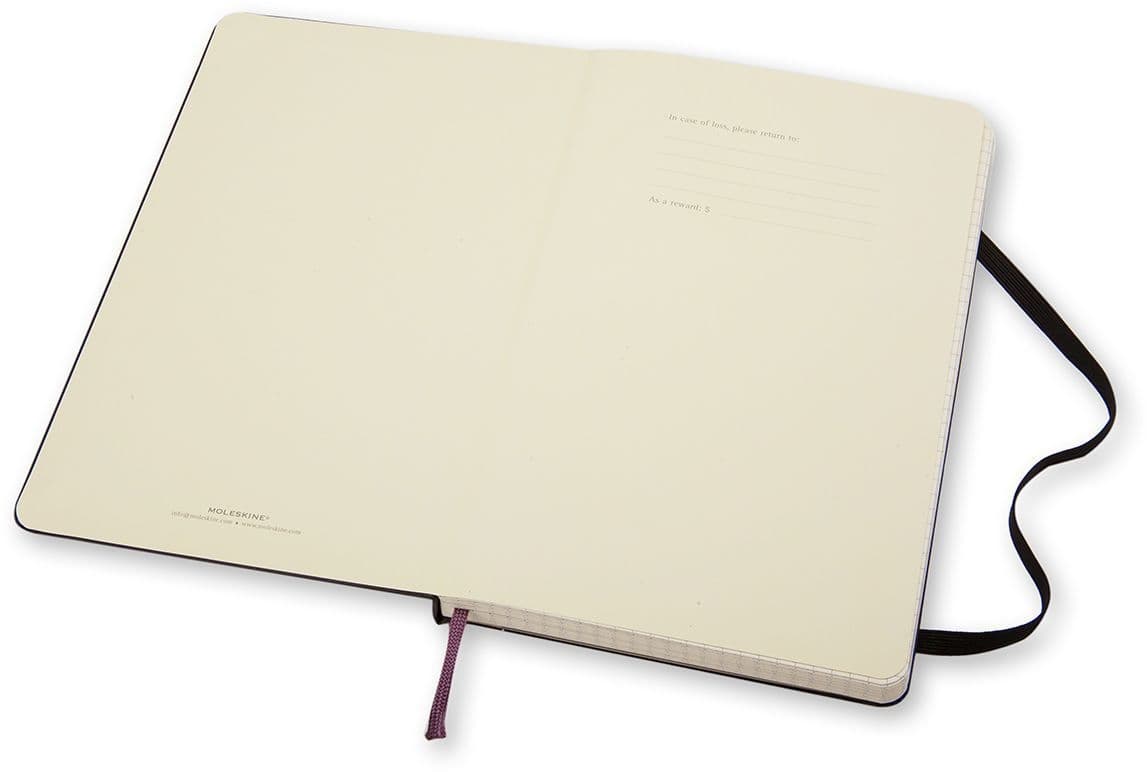 Notitieboek Moleskine pocket 90x140mm ruit 5x5mm soft cover zwart 5