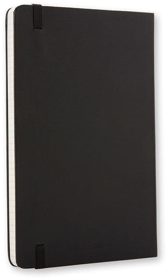 Notitieboek Moleskine pocket 90x140mm ruit 5x5mm soft cover zwart 6