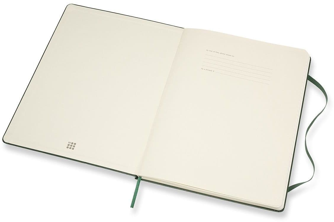 Notitieboek Moleskine XL 190x250mm blanco hard cover myrtle green 5