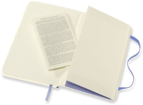 Notitieboek Moleskine pocket 90x140mm blanco soft cover hydrangea blue 4