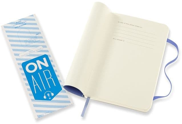 Notitieboek Moleskine pocket 90x140mm blanco soft cover hydrangea blue 5
