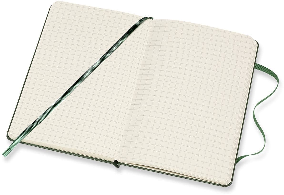 Notitieboek Moleskine pocket 90x140mm ruit 5x5mm hard cover myrtle green 3