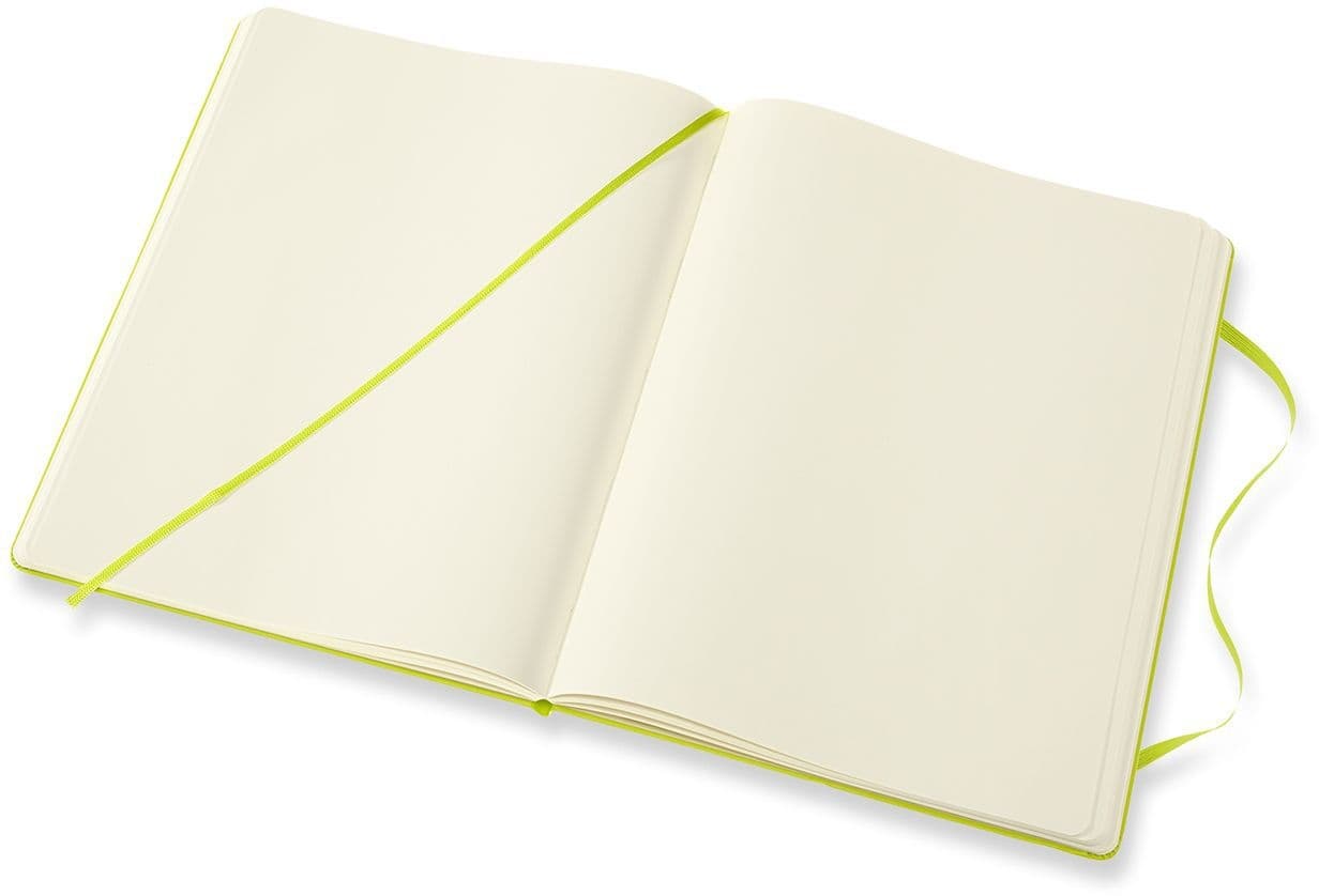 Notitieboek Moleskine XL 190x250mm blanco hard cover lemon green 3
