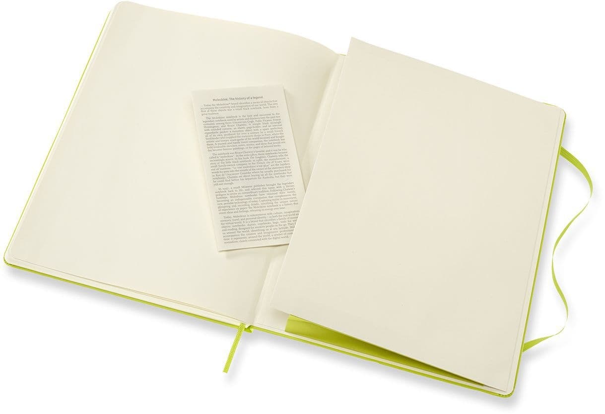 Notitieboek Moleskine XL 190x250mm blanco hard cover lemon green 4