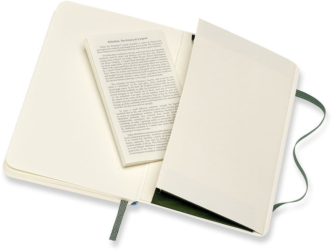 Notitieboek Moleskine pocket 90x140mm blanco soft cover myrtle green 4