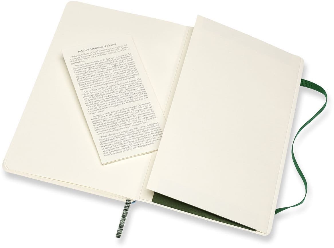 Notitieboek Moleskine large 130x210mm dots soft cover myrtle green 4