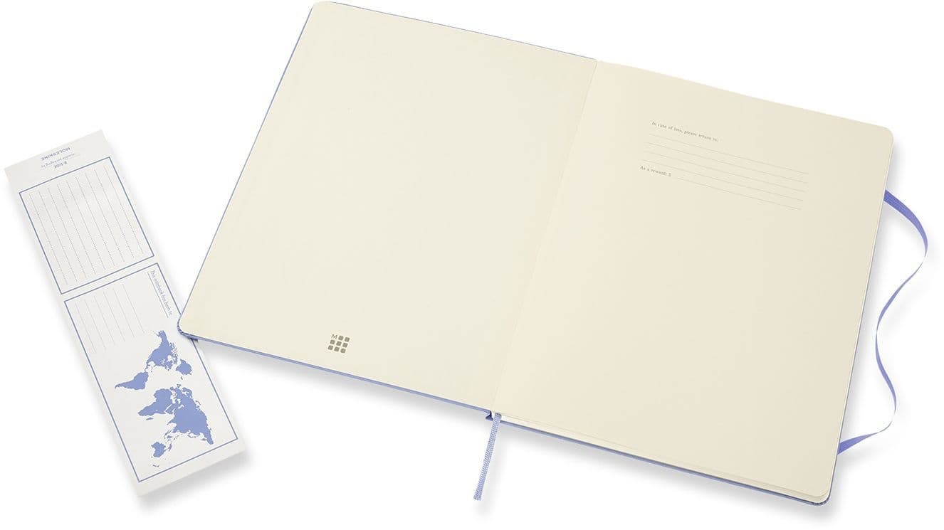 Notitieboek Moleskine XL 190x250mm blanco hard cover hydrangea blue 5