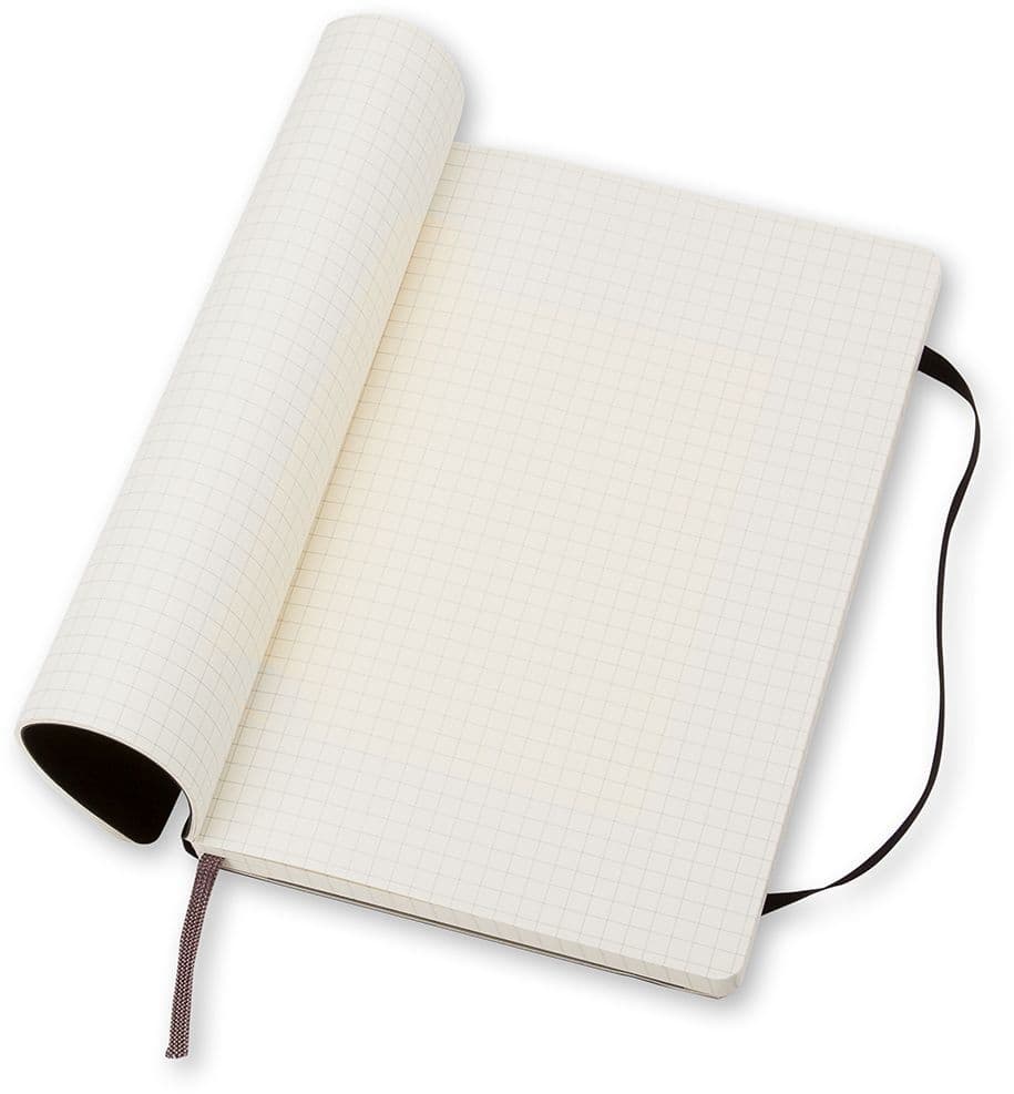 Notitieboek Moleskine large 130x210mm ruit 5x5mm soft cover zwart 3