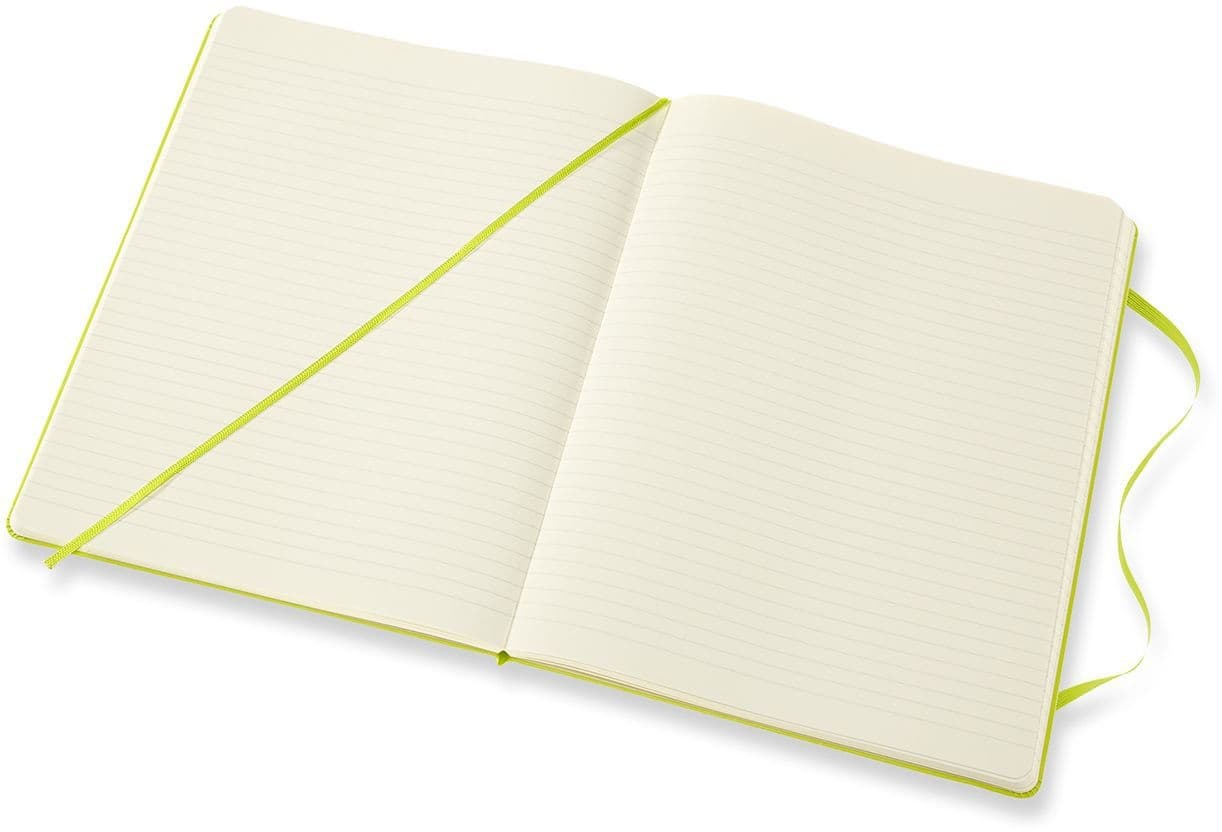 Notitieboek Moleskine XL 190x250mm lijn hard cover lemon green 3