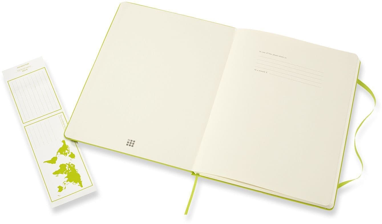 Notitieboek Moleskine XL 190x250mm lijn hard cover lemon green 5