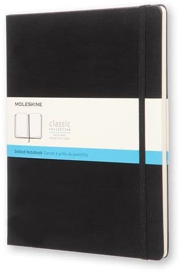 Notitieboek Moleskine XL 190x250mm dots hard cover zwart