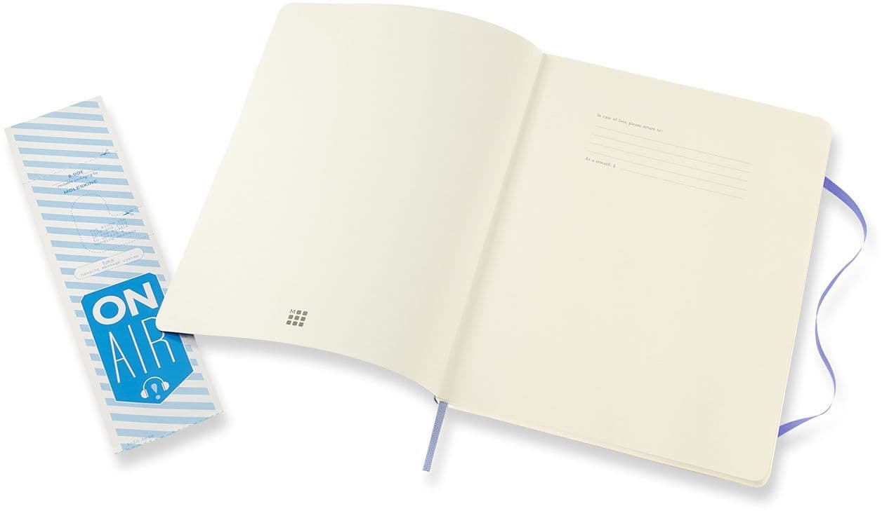 Notitieboek Moleskine XL 190x250mm lijn soft cover hydrangea blue 5