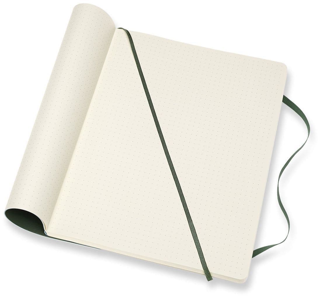 Notitieboek Moleskine XL 190x250mm blanco soft cover myrtle green 3