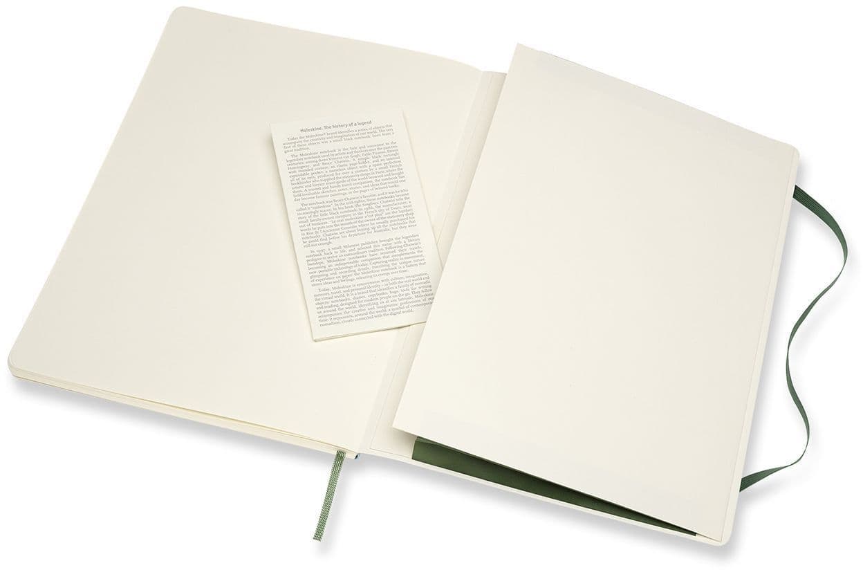 Notitieboek Moleskine XL 190x250mm blanco soft cover myrtle green 4