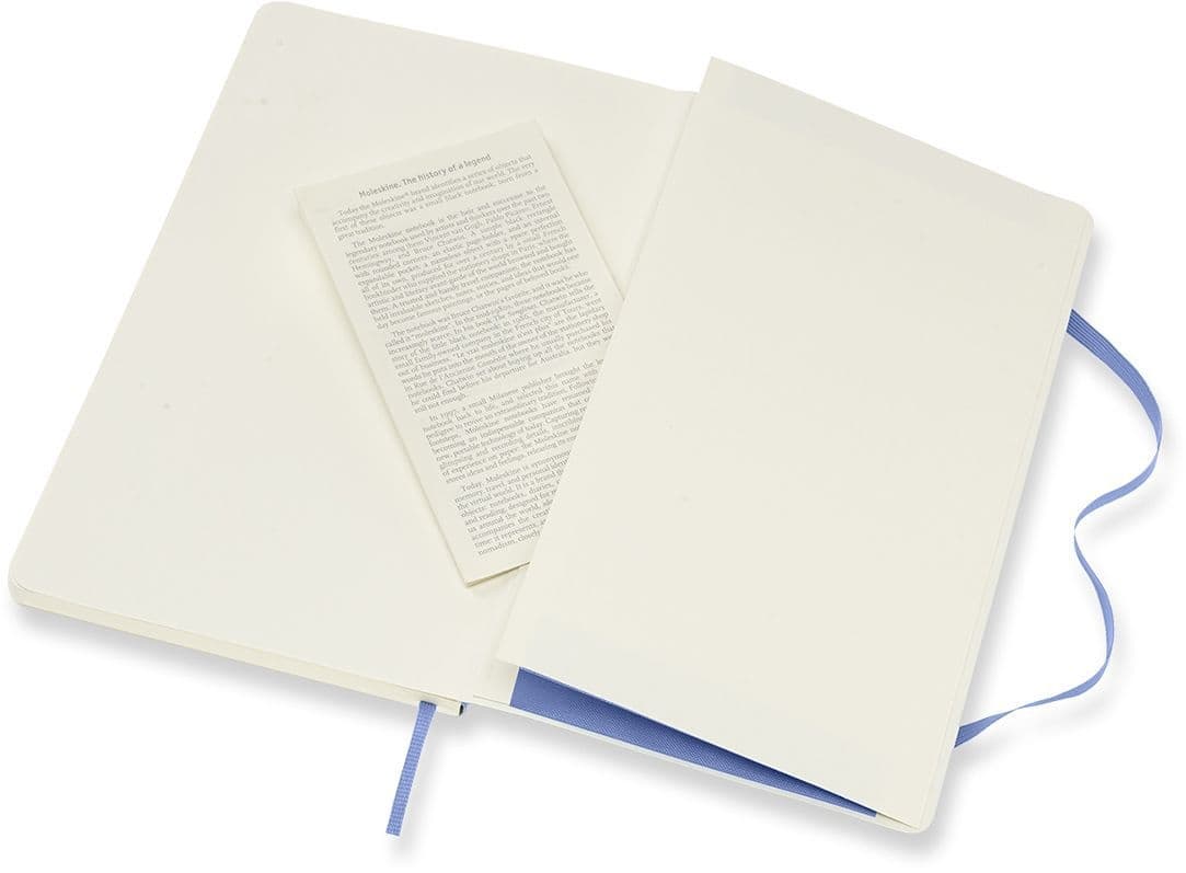 Notitieboek Moleskine large 130x210mm blanco soft cover hydrangea blue 4