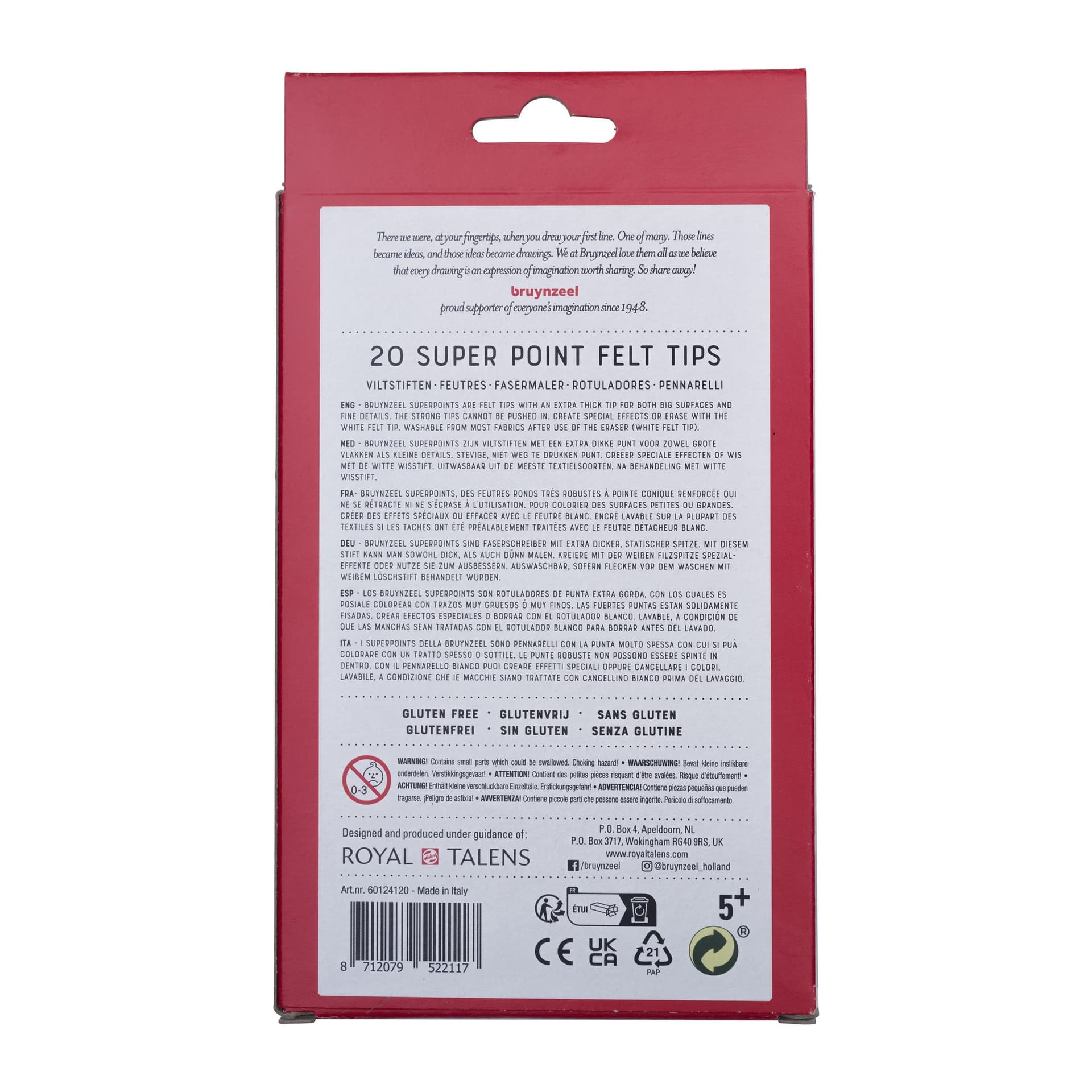 Viltstift Bruynzeel Kids Super Point assorti 20 stuks 3