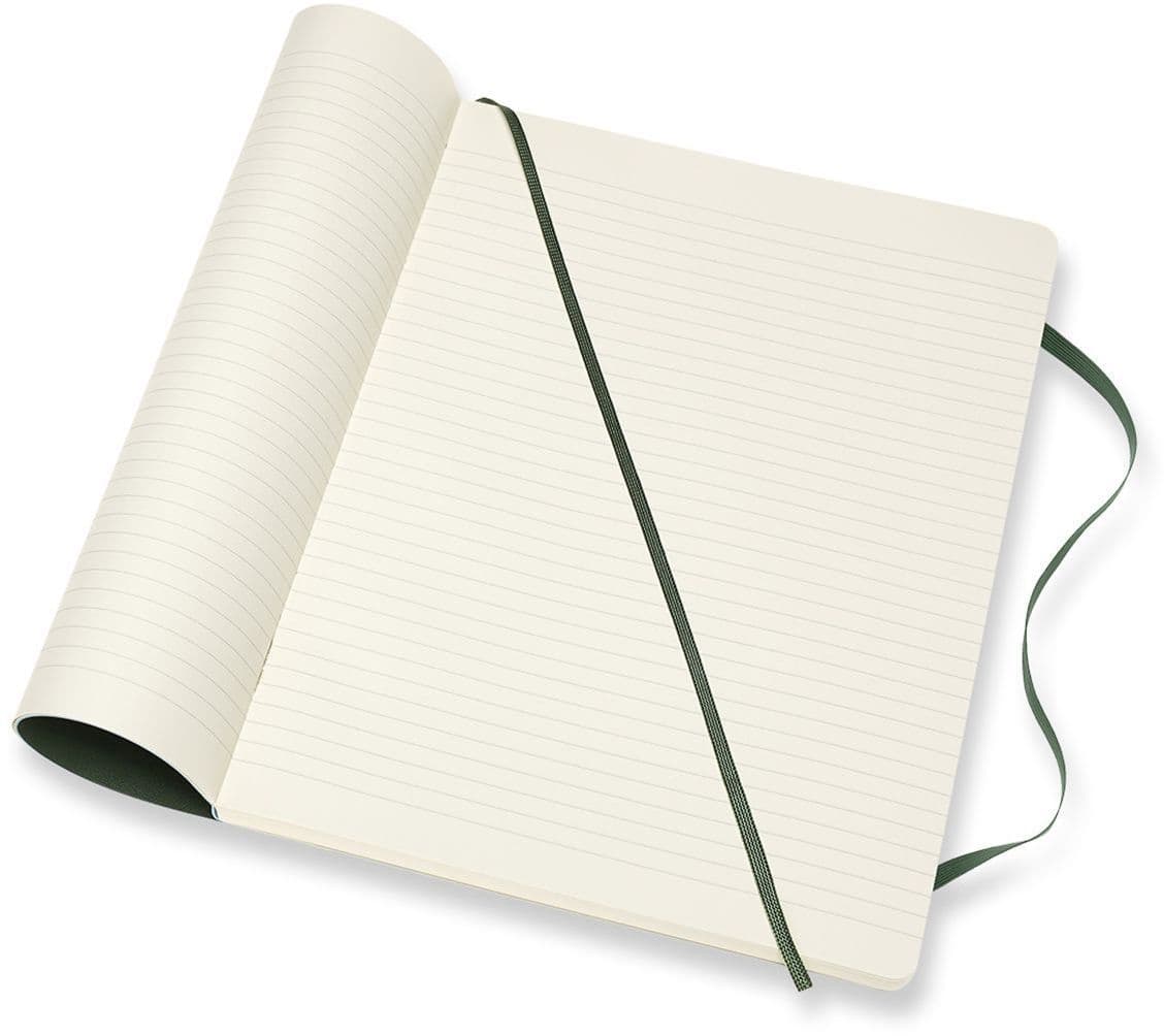 Notitieboek Moleskine XL 190x250mm lijn soft cover myrtle green 3