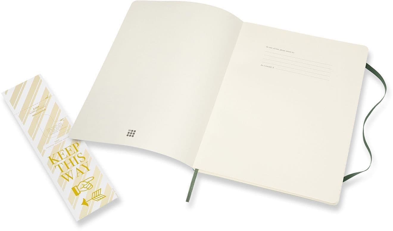 Notitieboek Moleskine XL 190x250mm lijn soft cover myrtle green 5