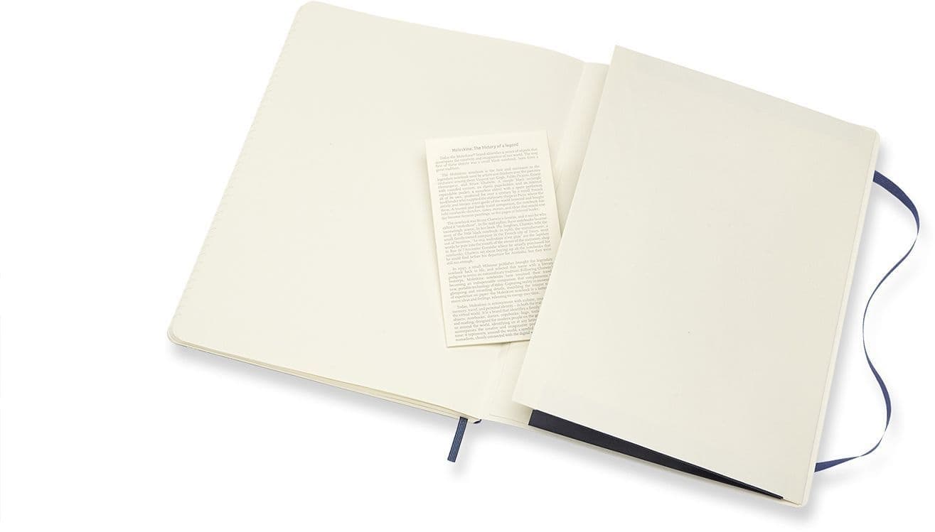 Notitieboek Moleskine XL 190x250mm lijn soft cover sapphire blue 4