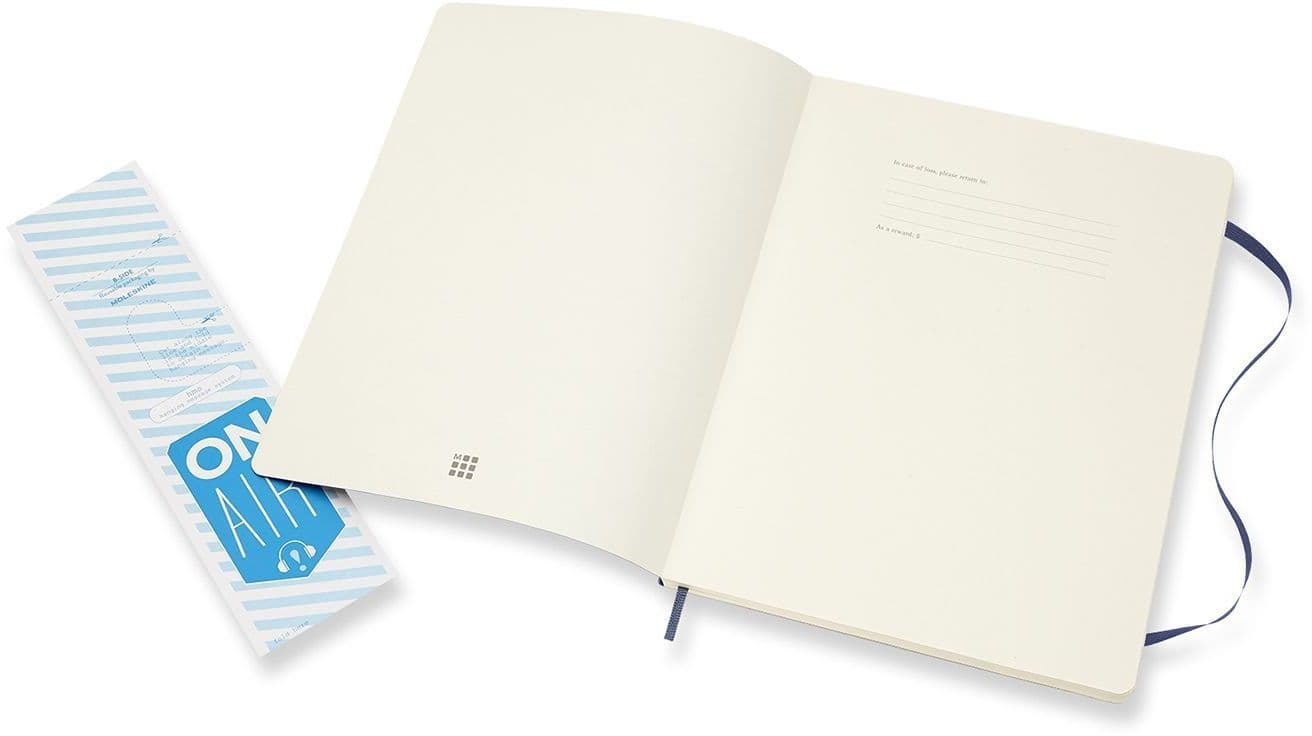 Notitieboek Moleskine XL 190x250mm lijn soft cover sapphire blue 5